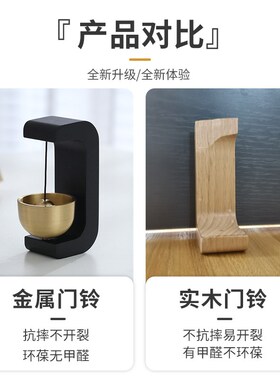 多巴胺磁吸门式风铃手工冰箱贴入户系纯铜撞铃开门提醒门挂饰