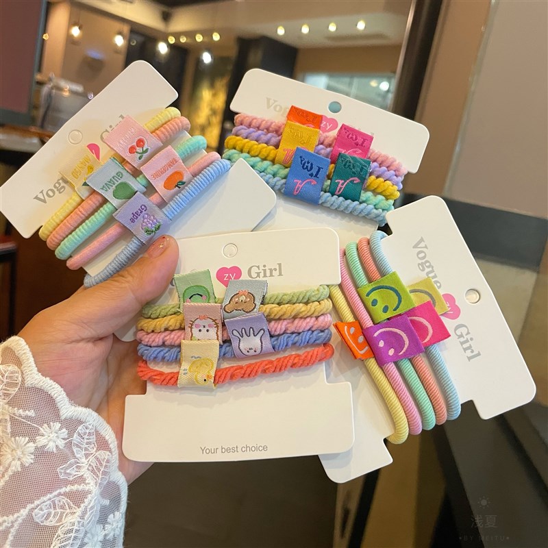 工厂销实用高弹力扎马尾小皮筋适合发G量多的宝宝扎辫子皮套女童