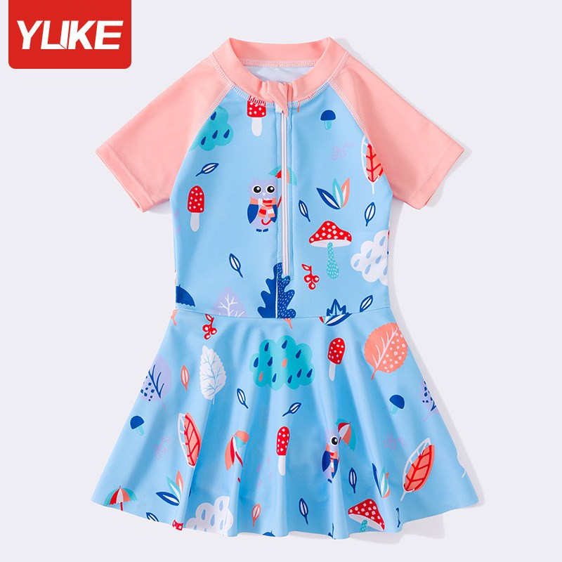 儿童泳衣女沙滩泳衣韩版2022A新款连衣裙中大童泳衣童学生泳装