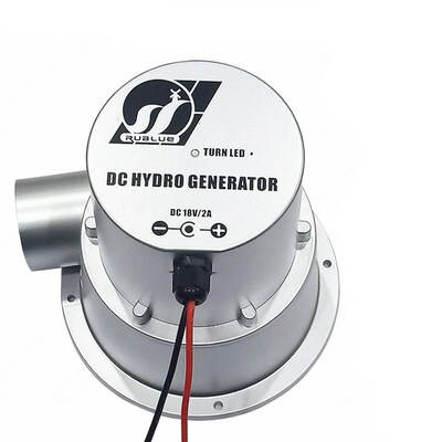 水力发电机12V24V水流涡轮式野外家用小型N水能发电机直流永磁无