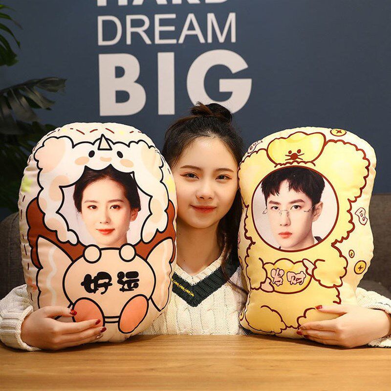 礼物定制公仔女朋友睡觉抱枕送男生日人脸娃娃小dTiy照片人像玩偶