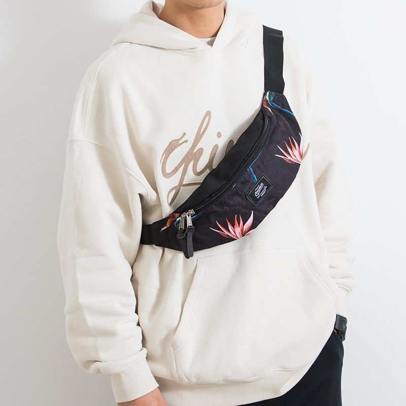 潮流个性男女腰包时尚植物花卉帆布胸包运动防水小挎包工装骑行包,箱包皮具/热销女包/男包,男士包袋,淘宝优惠券,粉丝福利购,淘宝优惠卷