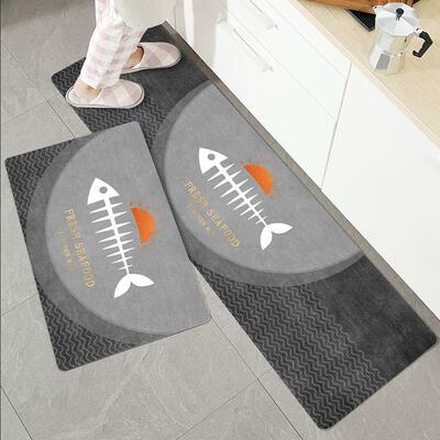 极速Kitchen u floor mat absorbent non-slip and oilproof stai