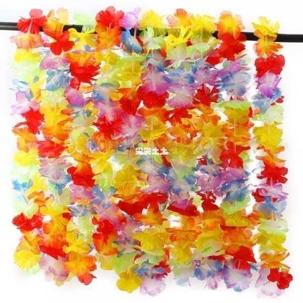 新品10 hawaiian beach luau party flower garlan lei leis neck