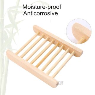 速发Wooden Natural Bamboo Soap Dishes Tray Holder Storage So