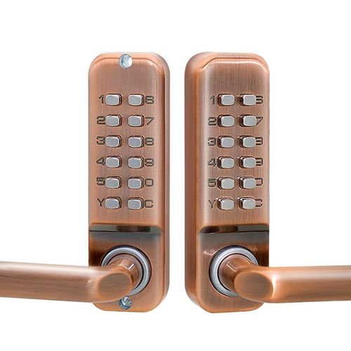 户外庭院双面机械密码锁花园门栅栏门铁艺门室外室内门防水不生锈