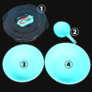 散炮盆黑坑散炮桶四件套饵料勺子拌饵盆开饵桶钓鱼用品渔具桶 新款