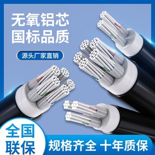 B70 国标铝芯345芯16 95平方三相四线五线地埋电缆线铠