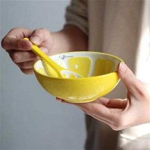家用可愛創(chuàng)意個性 高檔今時月 日式 餐具水果西瓜陶瓷碗碟套L裝 單個