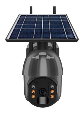 厂家防水4g太阳能摄像头监控黑色智能I云台球机无线WiFi摄像机