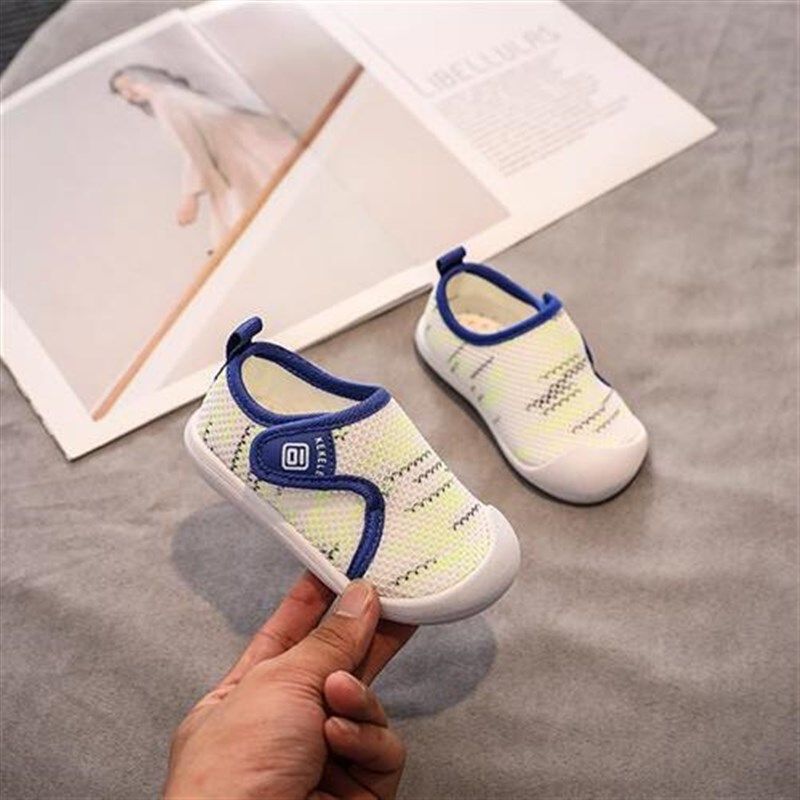 春秋季女宝宝幼儿园室内鞋防滑软底1岁6男婴儿透气网鞋小童学步鞋