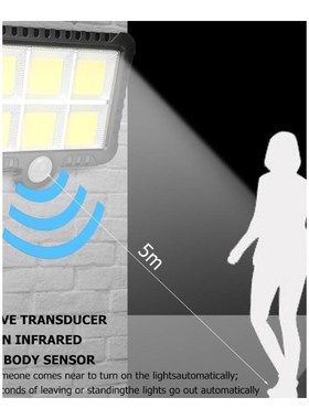 Wall-Light Garden-Lamp Motion-Sensor Solar Outdoor Waterproo