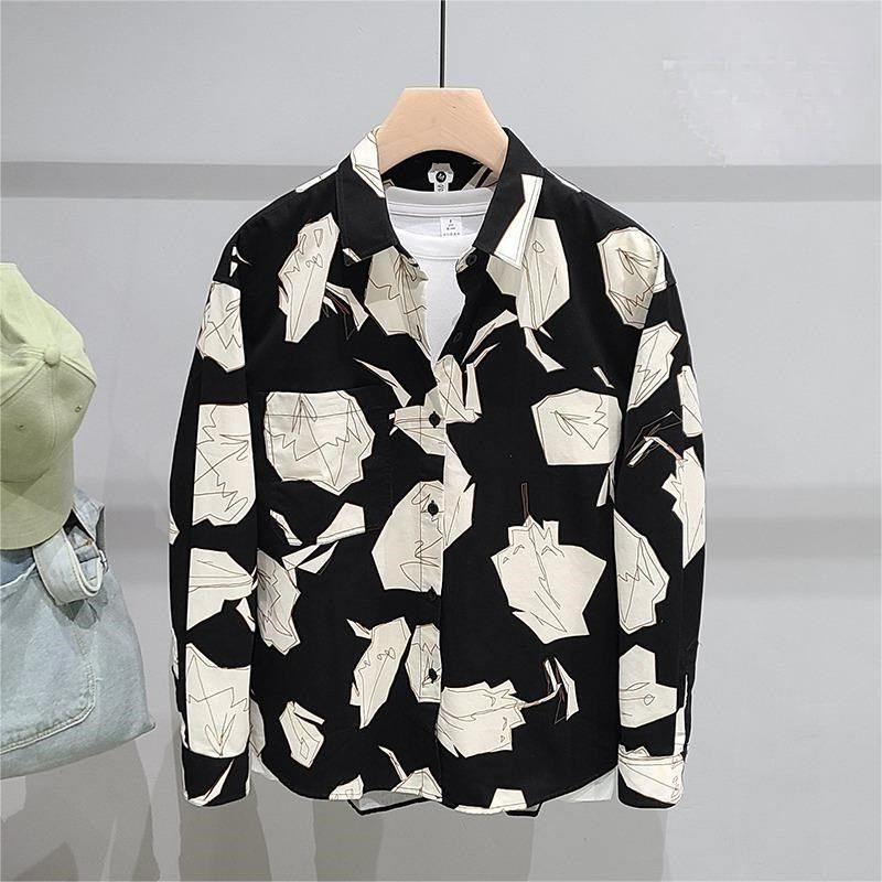 波仕登 优选推荐--2024春秋印花长袖衬衫男日系个性设计休闲,运动/瑜伽/健身/球迷用品,情侣装泳衣,淘宝优惠券,粉丝福利购,淘宝优惠卷