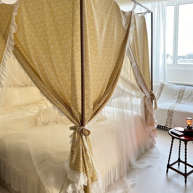 新款床帘一体式宫廷蚊帐家用卧室防尘顶遮光挡空调风公主双层床幔,床上用品,蚊帐,淘宝优惠券,粉丝福利购,淘宝优惠卷