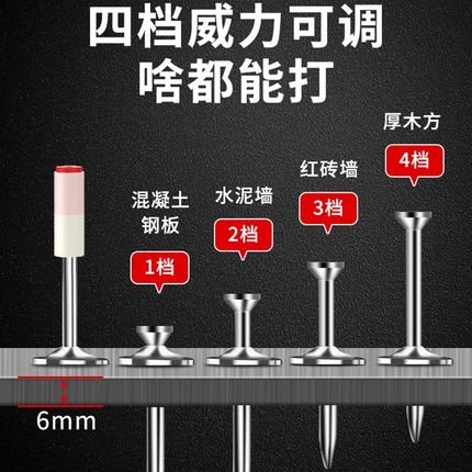 新品迷你炮钉枪吊顶神器打钉射钉专用枪混凝土一体弾药气钉水电工