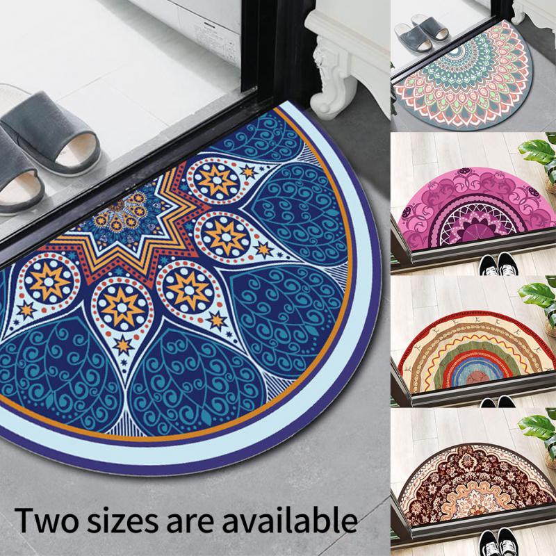 极速40x60cm/40x80cm Bathroom Door Mat Semicircular Carpets