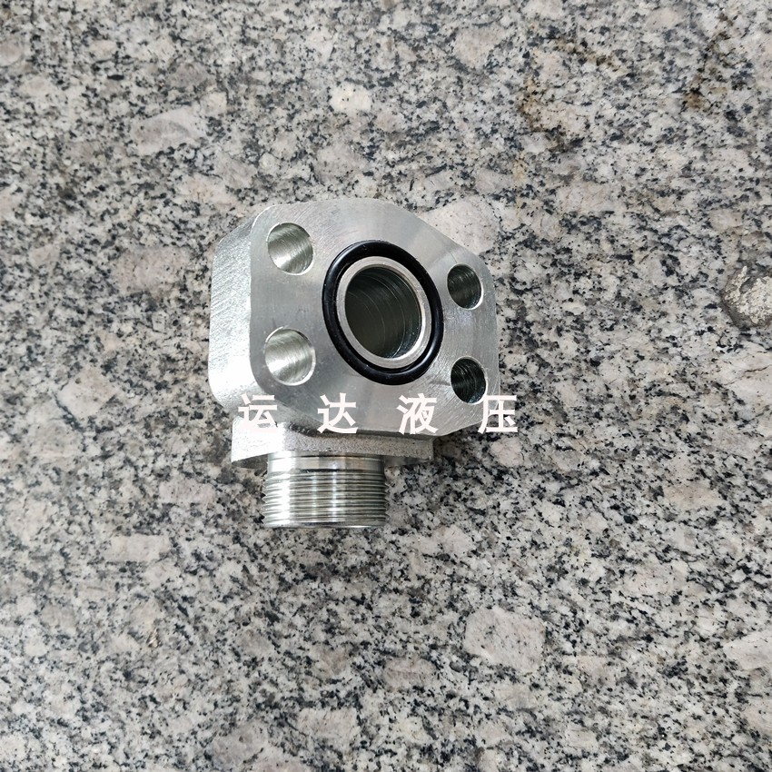 齿轮泵进出油口直角弯头法兰柱塞泵叶片泵接口订做法兰油口