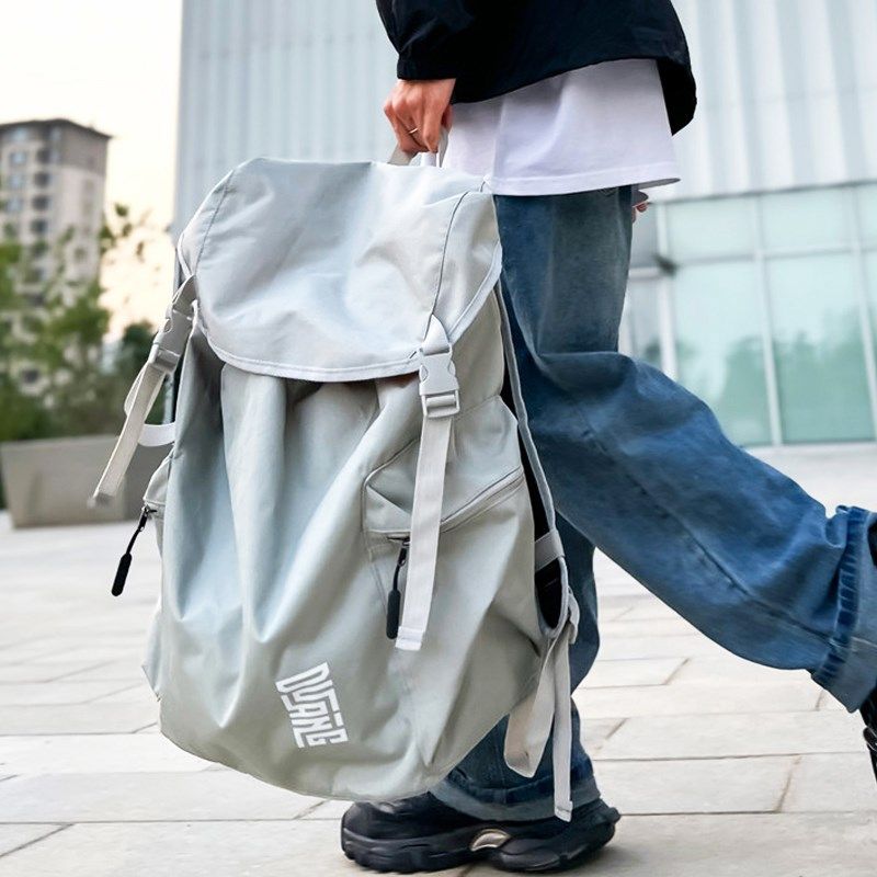 旅行双肩包女旅游轻便登山包新款多巴胺玫粉色大容量防水收纳背包
