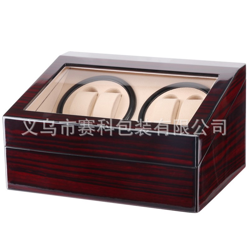 现货机械表黑色高光烤漆电动B自动手表上链摇表器手表盒马达盒