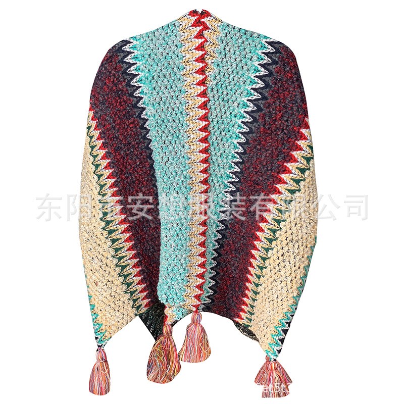 民族风披肩女云南丽江大理旅游度假拍照穿搭围巾外搭斗篷外套披风