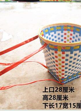 现货..摘茶叶竹k编背娄篮子采66的神器篓茶篓竹篓农用采茶采摘篮