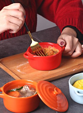 Hot Mini Ceramic Soup Stock Pot With Cover Kids Children Ste