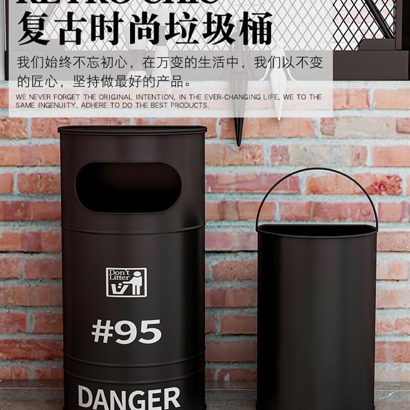 复古铁艺工业风做旧大号消防栓垃圾桶创意餐厅个性酒吧装饰品摆件
