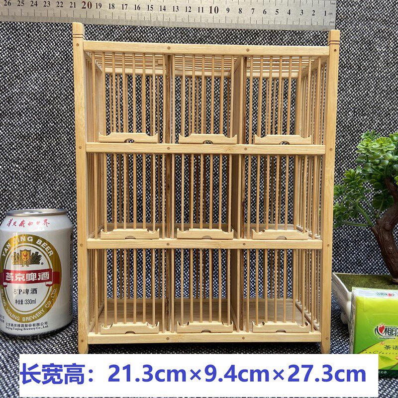 蝈蝈笼纯手工竹编四格六格八格九格十l二格多格鸣虫文玩礼品