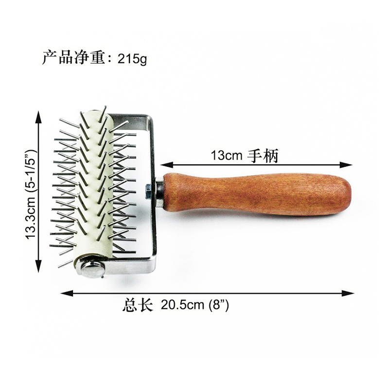 披萨打孔器不锈钢滚轮切面刀滚针烘焙面J皮面包饼干滚刀排气扎孔