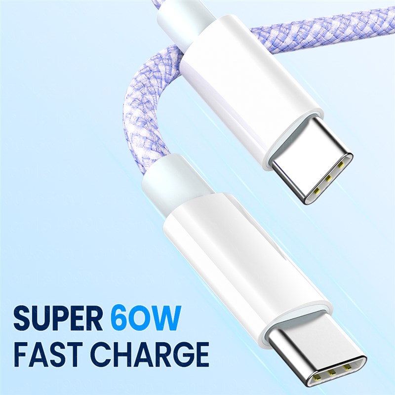 速发3A PD 60W USB Type C To USB C Cable Quick Charge 480Mbps 3C数码配件 数据线 原图主图