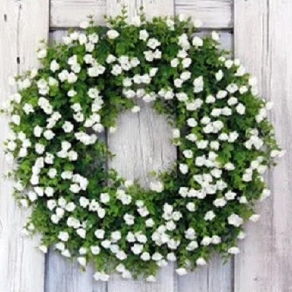 推荐PVC  Modern Realistic Fake Front Door Hanging Wreath