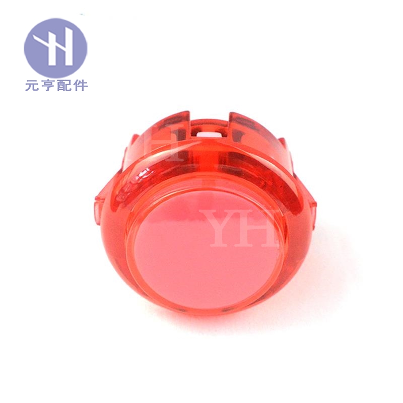 速发带灯透明水晶按键月光宝盒格斗街机按钮游戏机配件30MM,24mm