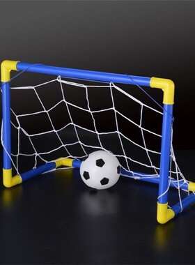 Folding Mini Football Soccer  Goal Post Net Set + Pump Kids
