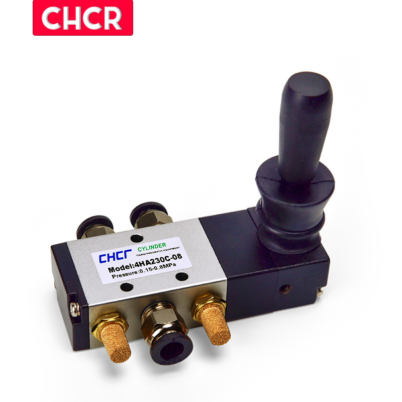 亚德客型4H230C-08手动阀4H330C-10三位五通手板阀气缸手动控制阀