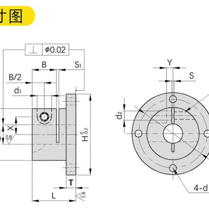 STHWCBL/STHWCL 12 16 20 25 30 35 40 50光轴固定座导向轴支座