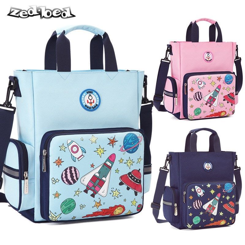 韩版小学生补习袋中学生手提袋帆布书袋男女儿童单肩包斜挎包便携