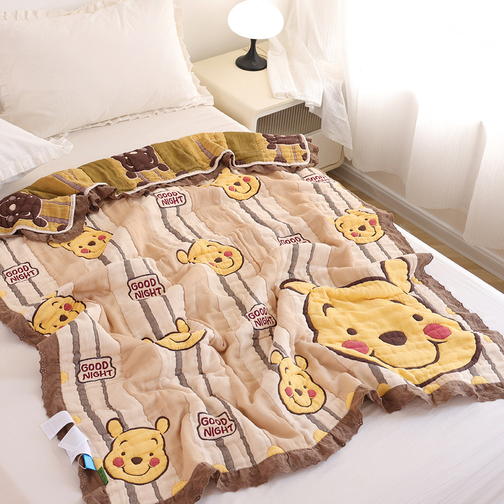 卡通纱布泡芙被新款单人毛巾被柔软透气儿童家用全棉盖毯被子,床上用品,休闲毯/毛毯/绒毯,淘宝优惠券,粉丝福利购,淘宝优惠卷