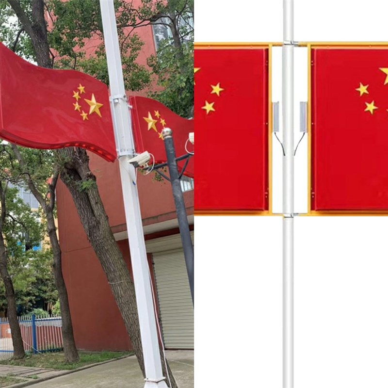 新品国旗灯箱市政亮化路灯吸塑ledF防水中式发光路灯杆厂家直销广