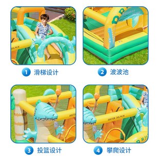 影音恐龙充气城堡家用室内外小型儿童蹦蹦床滑梯跳床淘气堡攀岩