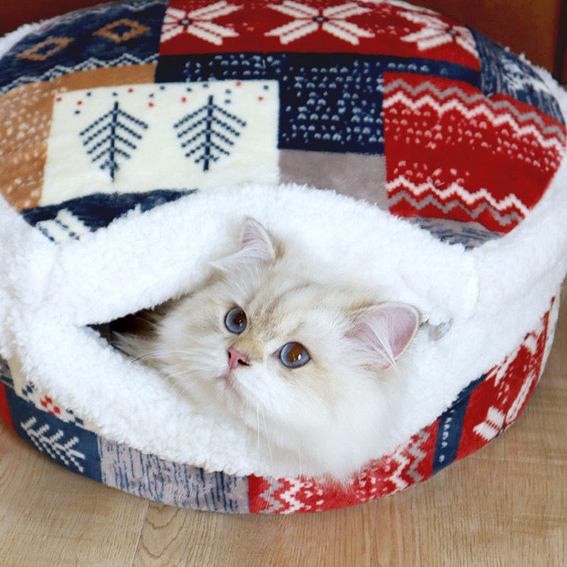 元気喵丨冬季猫窝宠物冬天保暖猫咪安全感窝床躲避屋封闭式铜锣烧,宠物/宠物食品及用品,猫窝/屋/帐篷/沙发,淘宝优惠券,粉丝福利购,淘宝优惠卷