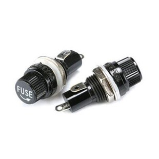 20mm 6X30MM保險絲座熔斷器底座 黑色旋鈕FUSE保險管座玻璃管座