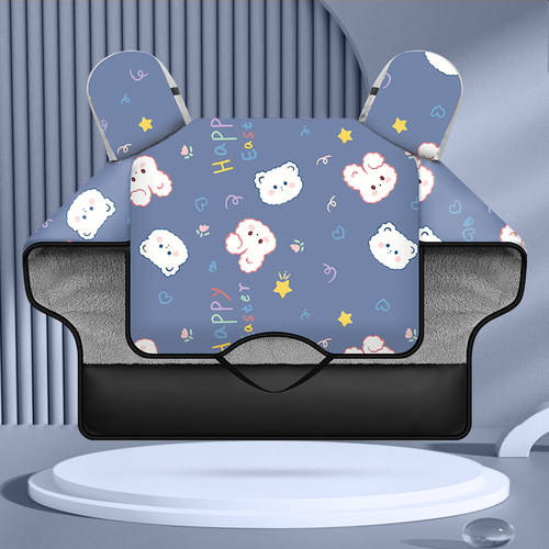 电动车冬天挡风被冬季加绒加厚加大防水摩托车挡风罩防雨保暖风挡