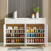 入户门 对开门多层储物大容量轻奢家门口简约现代2022新款 鞋 柜整装