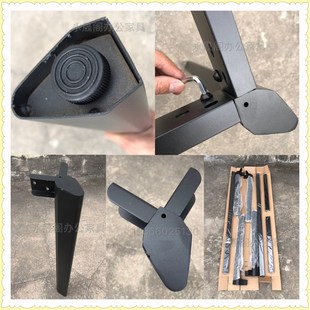 意式岩板餐桌腿支架金属办公桌架会议桌脚架书桌脚架铁艺架子定制