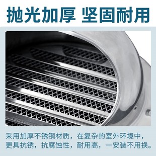 油烟机罩子3f04不锈钢风帽外墙出风口油烟机上面 罩子排烟防风罩