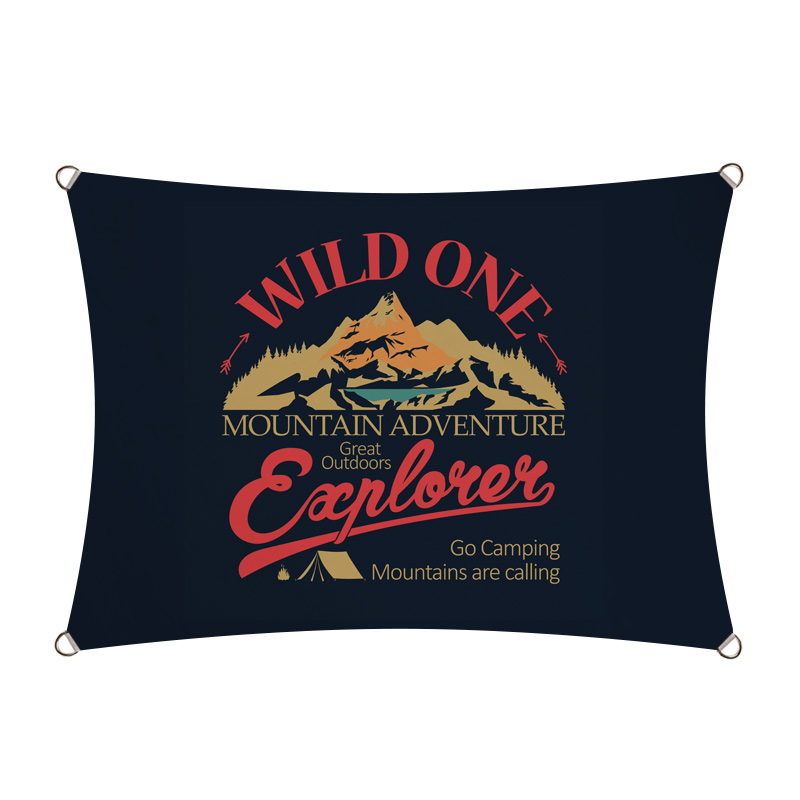 个性露营风氛围感挂布室内墙布z酒吧咖啡厅烤肉隔断挂布可定制旗