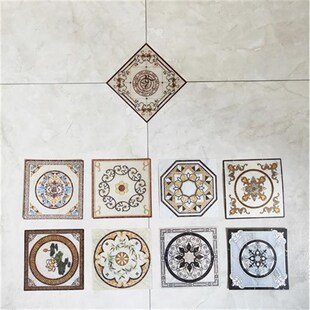 瓷砖地砖贴纸防水耐磨自粘对角贴花地板客厅地面美缝装饰地贴加厚