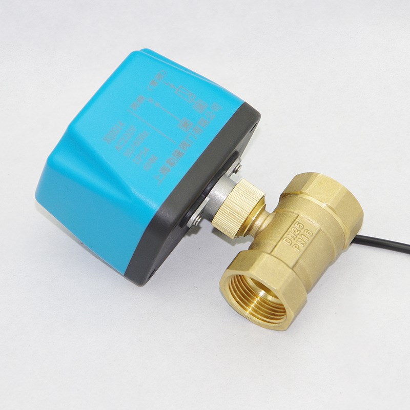 常开闭电磁球阀水太阳能自来水二三通电动ADC12V24V220V4分6分1寸