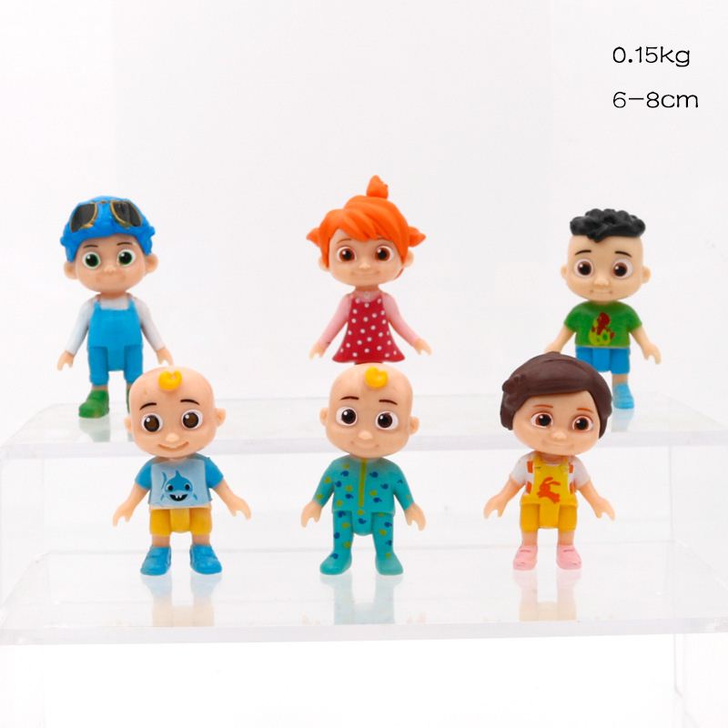 推荐Multiple styles 6-8cm Cocomelon Figure Toys Family Siste