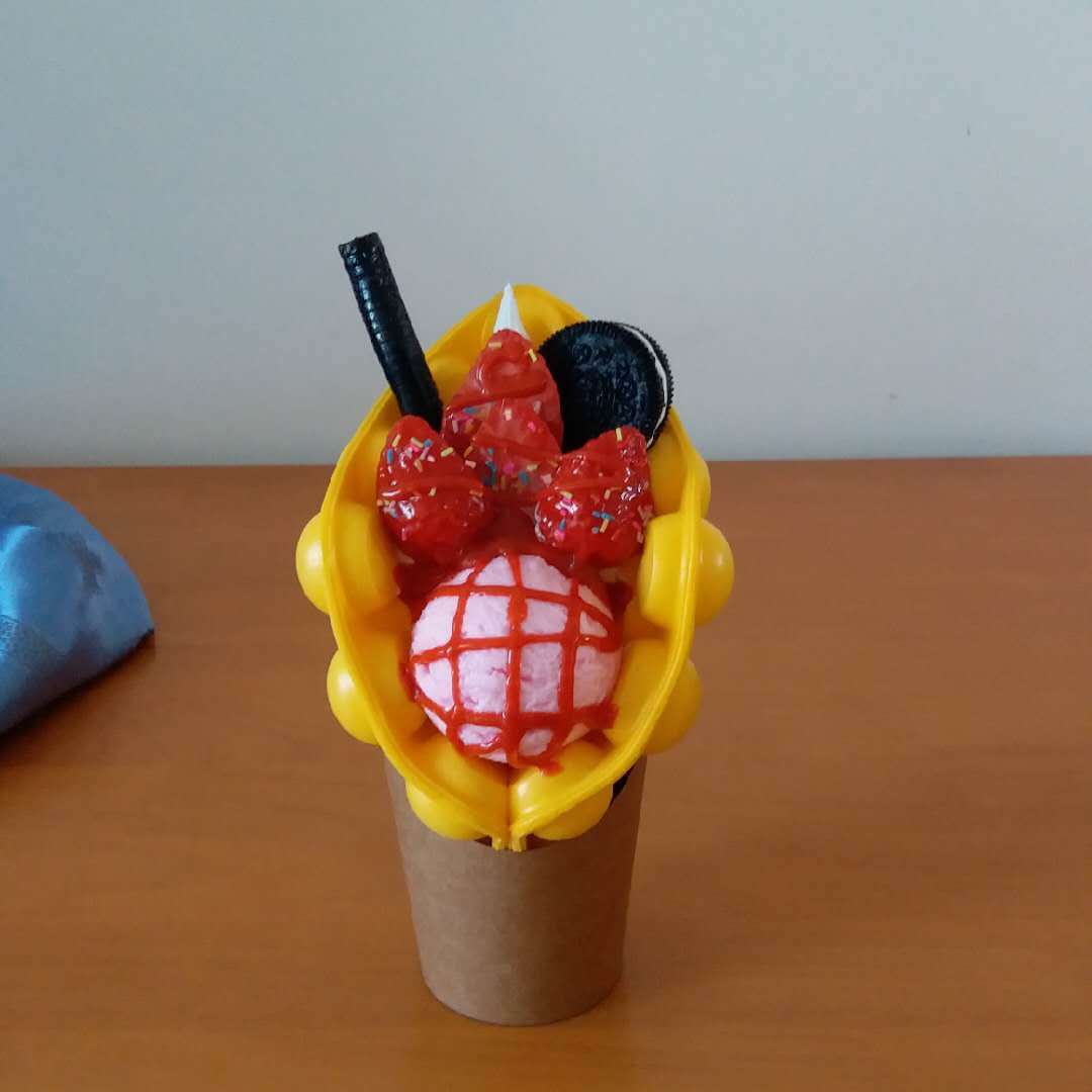 现货高端仿真鸡蛋仔模型假鸡v蛋仔港式鸡蛋仔模型滋蛋仔样品假冰